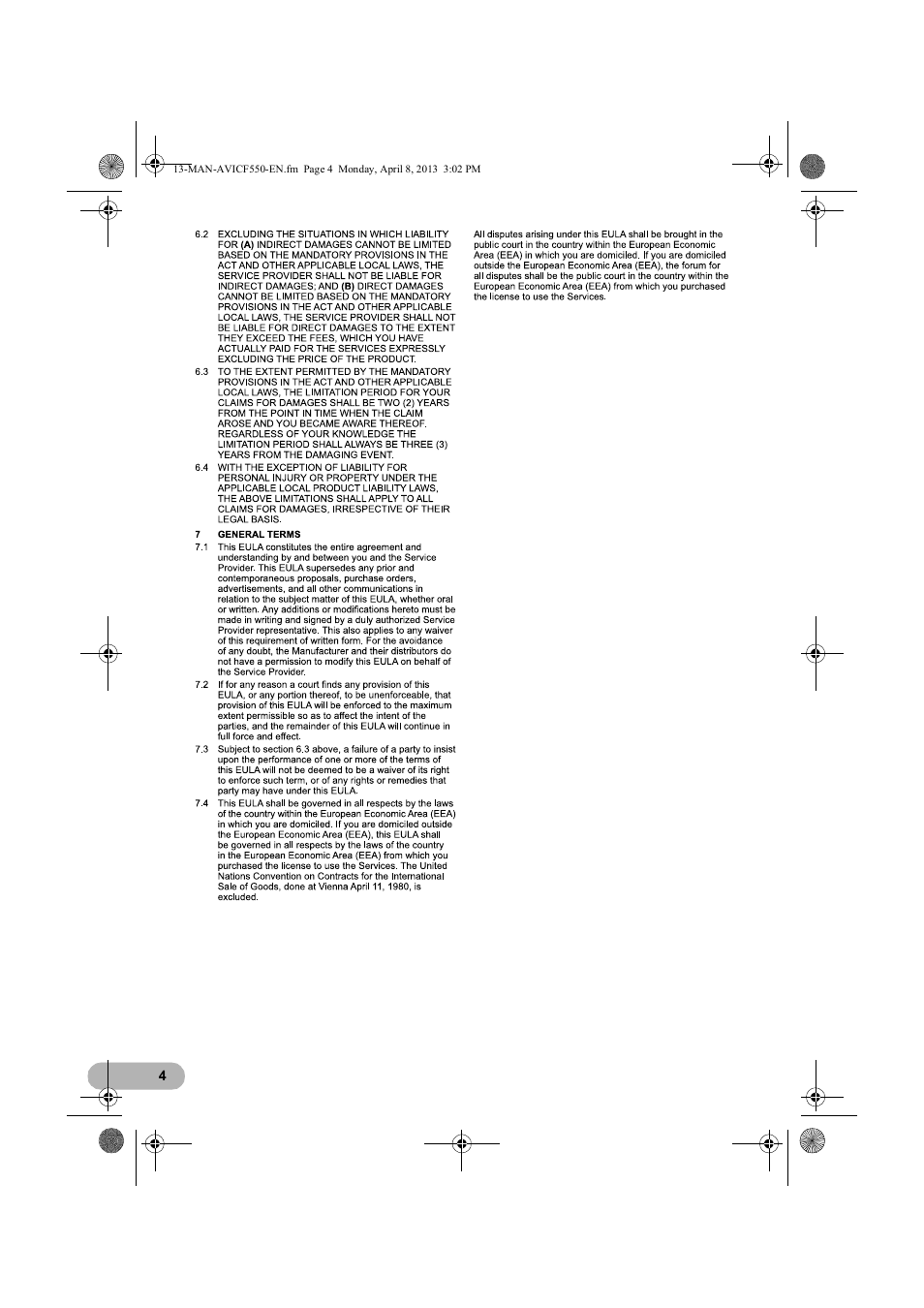 Pioneer AVIC-F550BT User Manual | Page 4 / 128