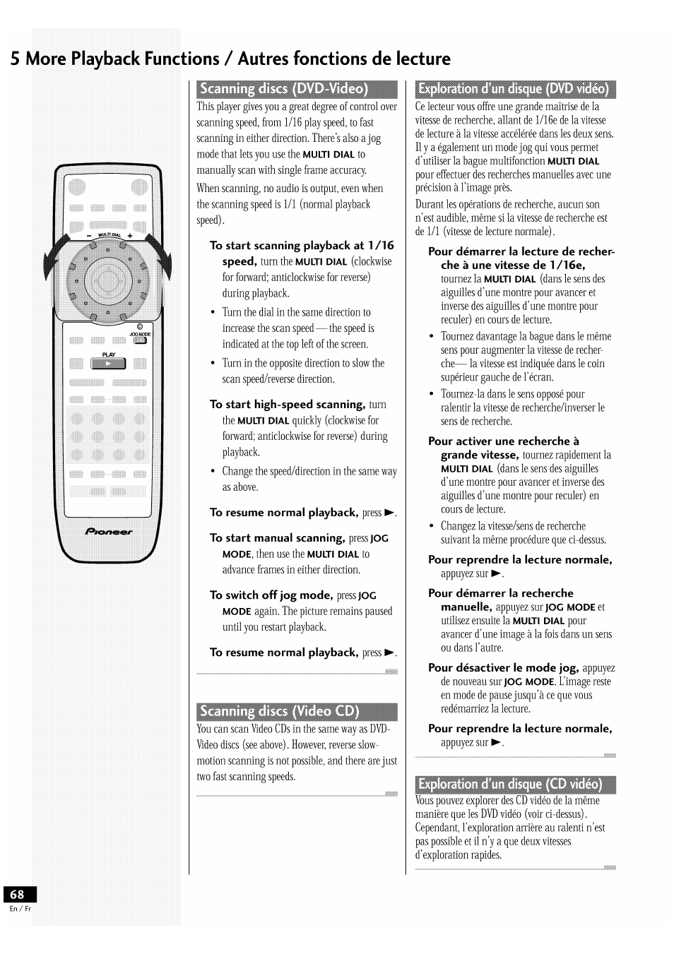 To resume normal playback, press | Pioneer DV-939A User Manual | Page 68 / 168