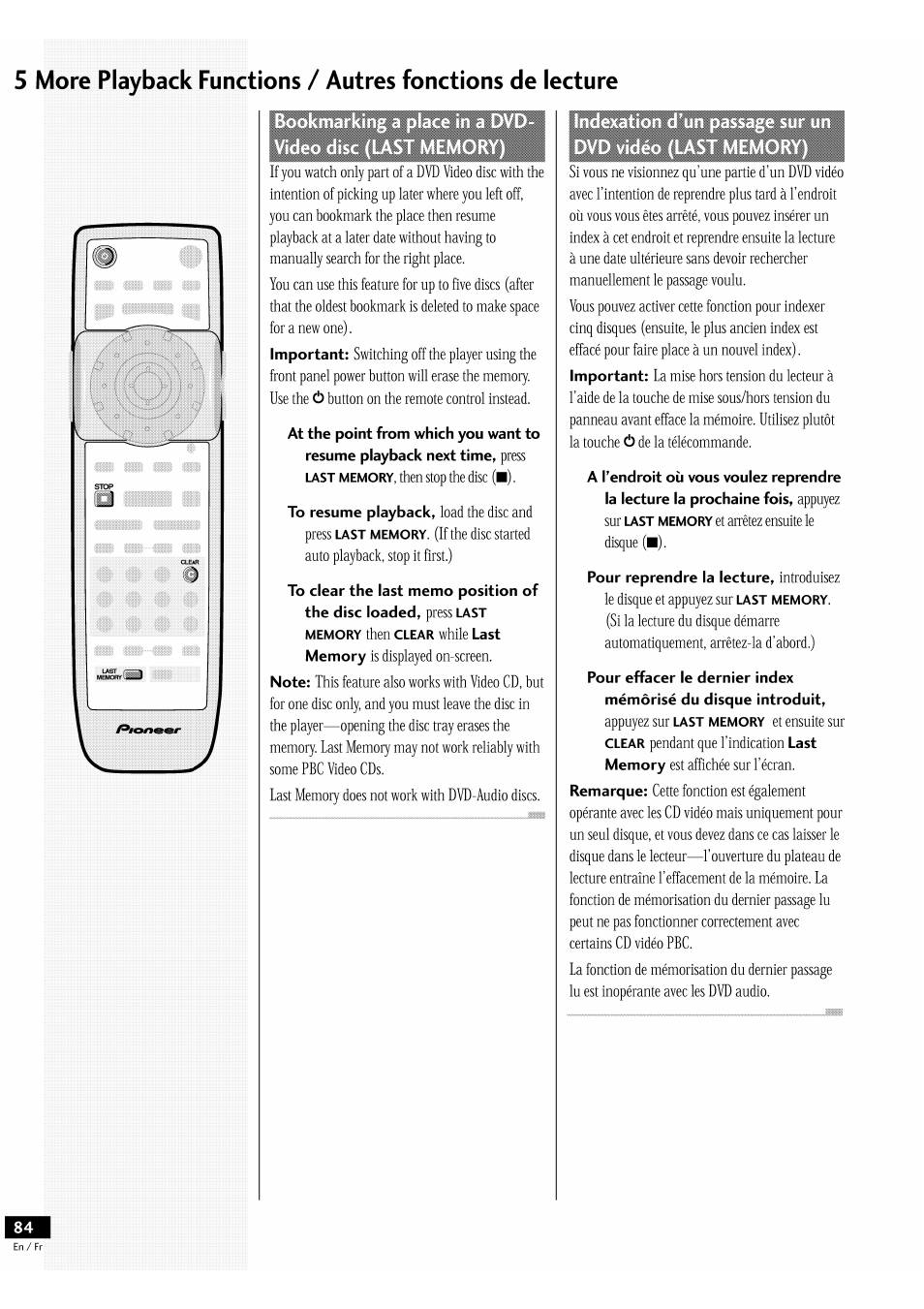 Pioneer DV-939A User Manual | Page 84 / 168