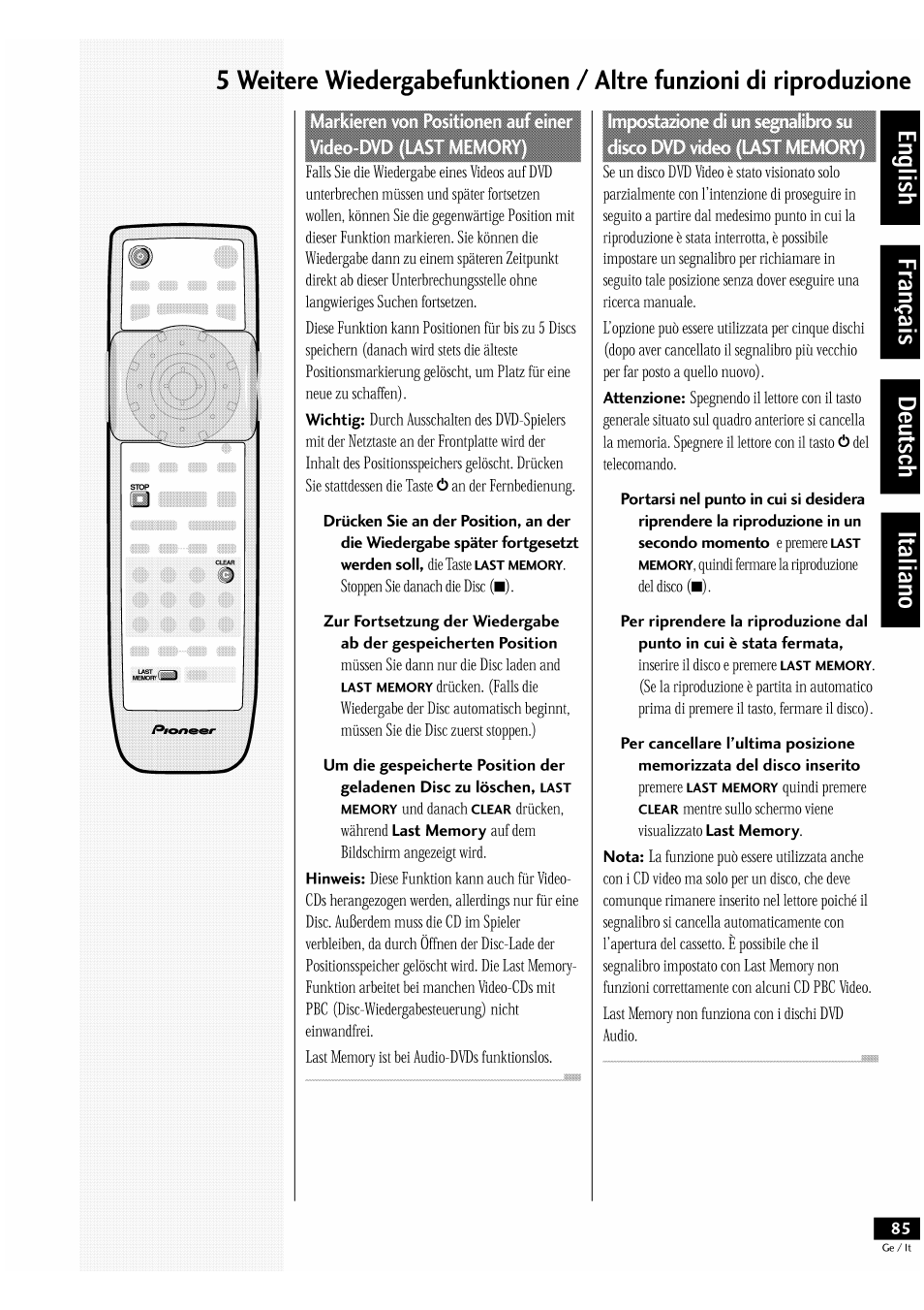 Pioneer DV-939A User Manual | Page 85 / 168