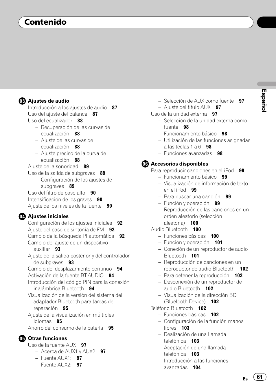 Pioneer DEH-P3100UB User Manual | Page 61 / 127
