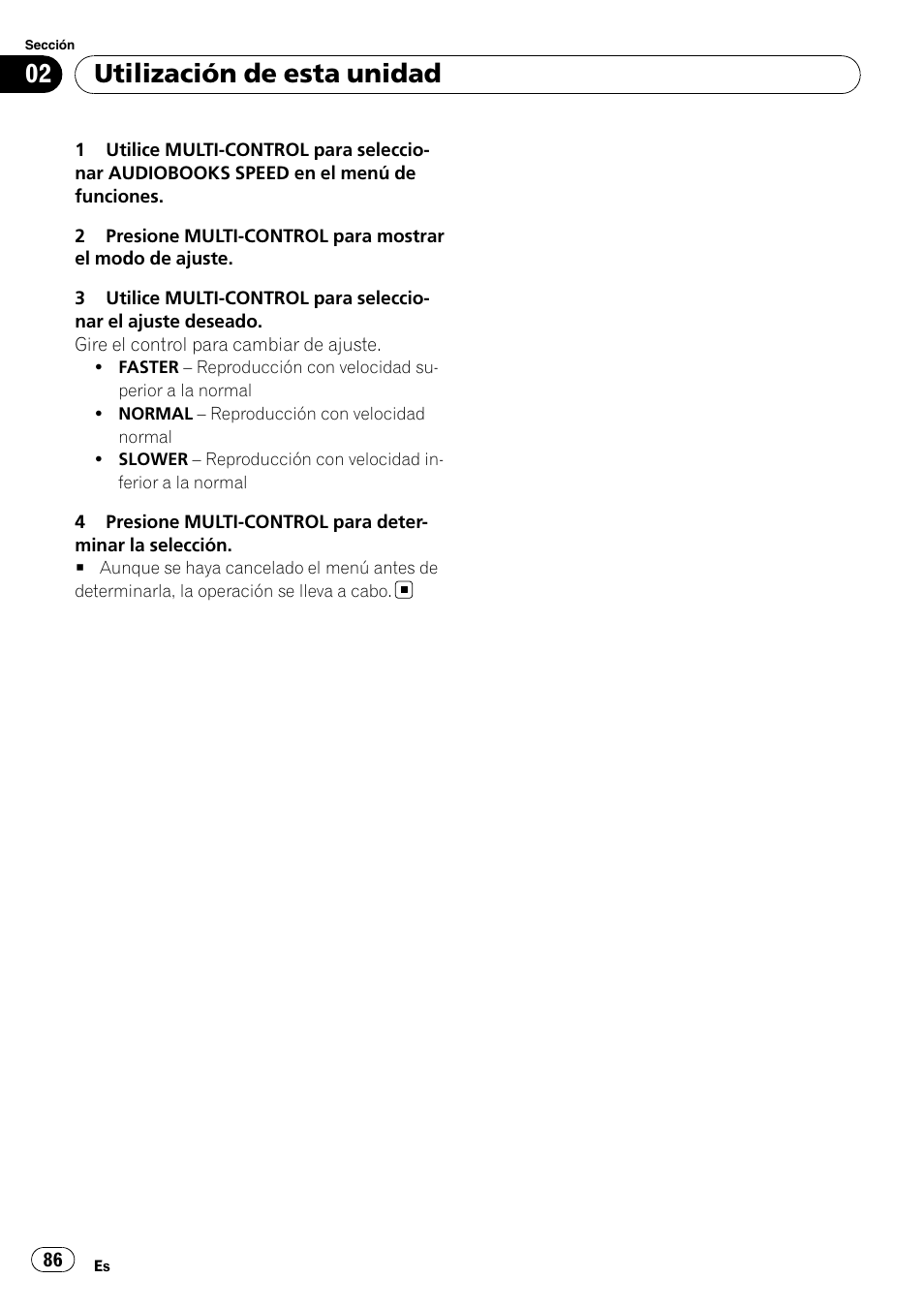 Utilización de esta unidad | Pioneer DEH-P3100UB User Manual | Page 86 / 127
