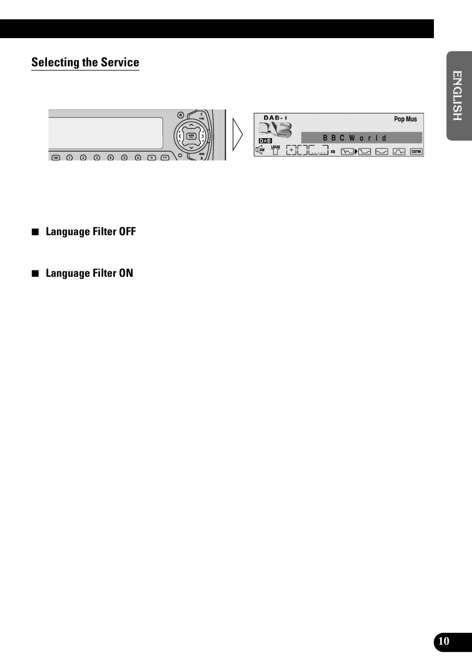 Selecting the service | Pioneer GEX-P700DAB User Manual | Page 11 / 124