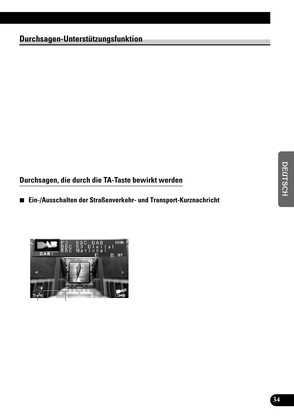 Durchsagen-unterstützungsfunktion, Durchsagen, die durch die ta-taste bewirkt werden | Pioneer GEX-P700DAB User Manual | Page 115 / 124