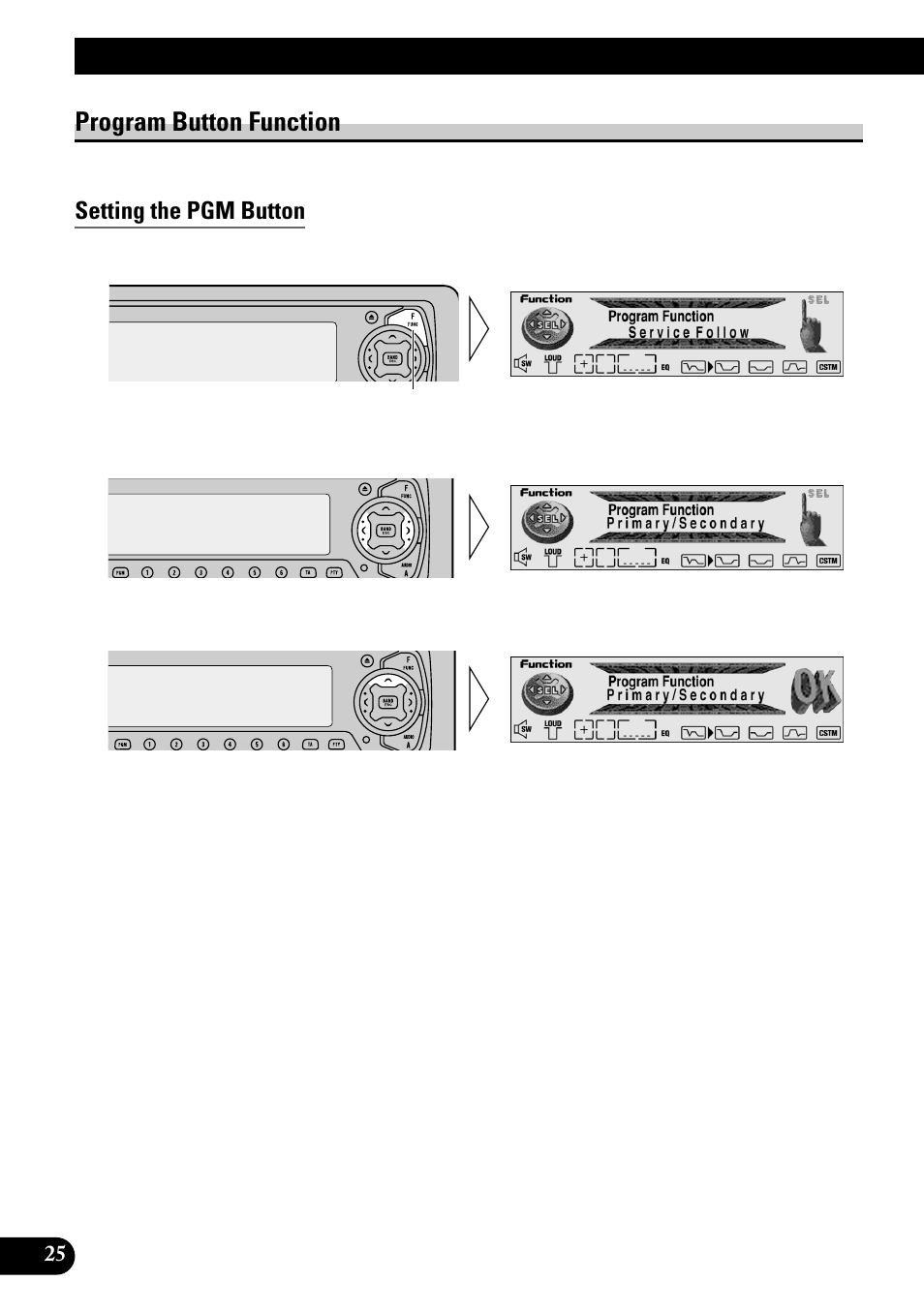 Program button function, Using the dab functions with deh-p9100r | Pioneer GEX-P700DAB User Manual | Page 26 / 124