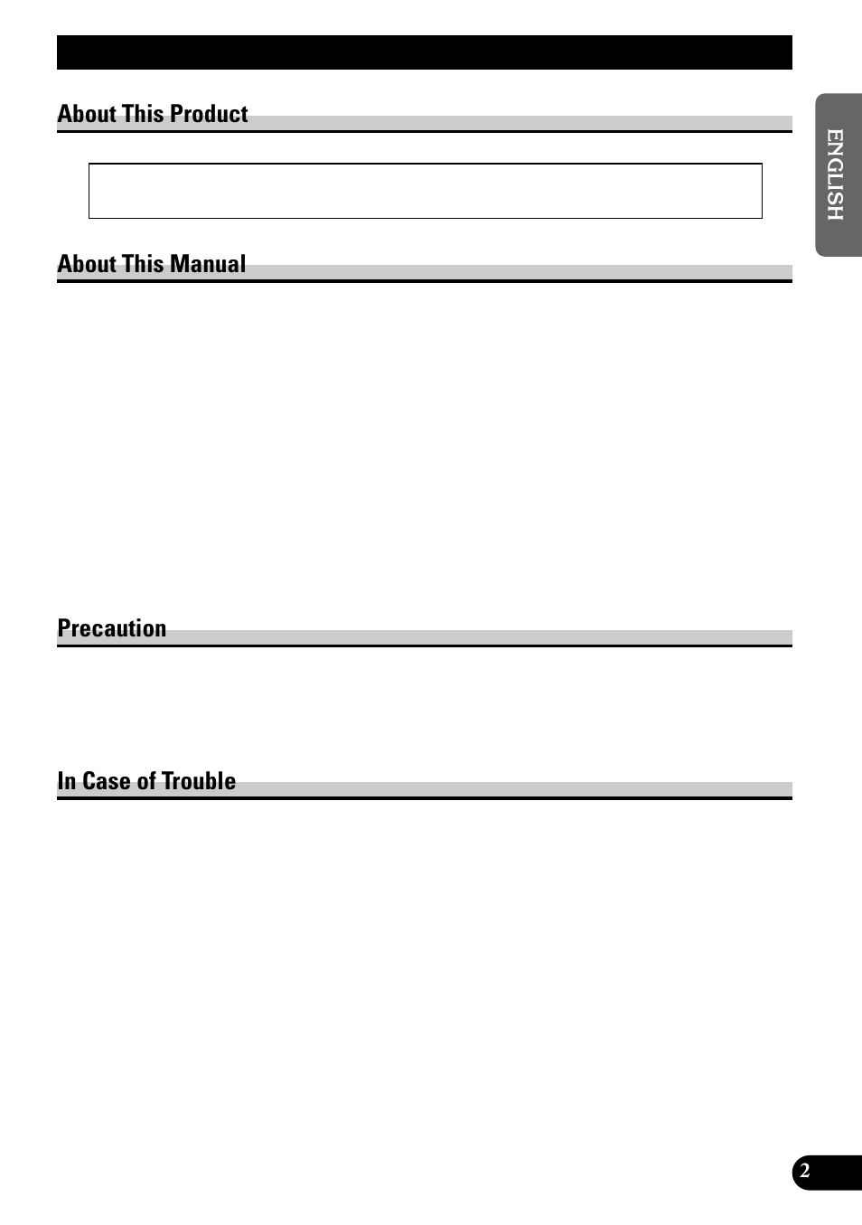 Before using this product, About this product about this manual, Precaution | Pioneer GEX-P700DAB User Manual | Page 3 / 124