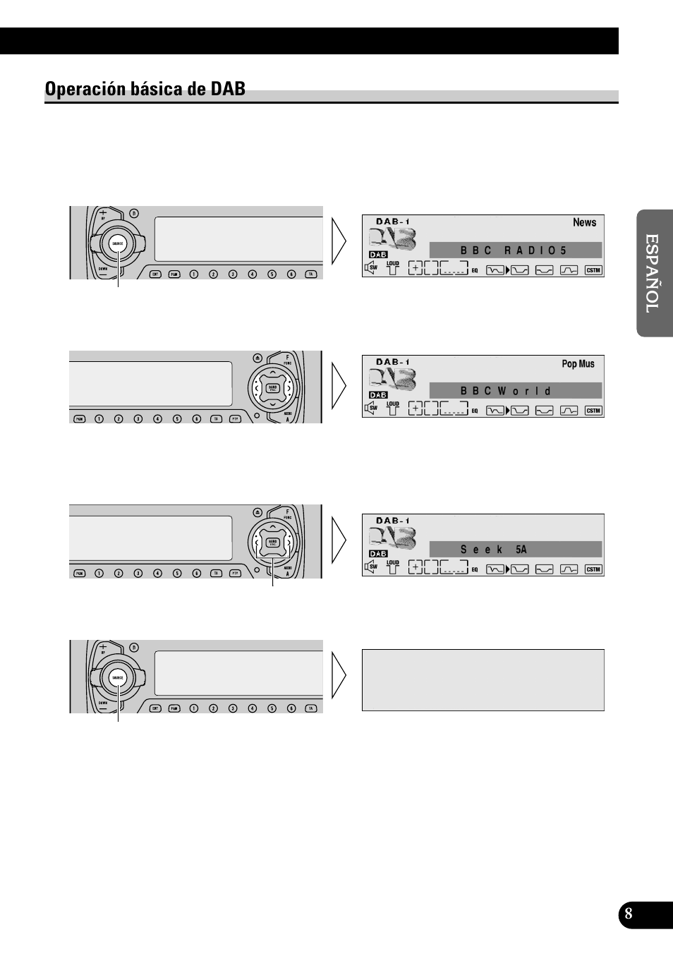 Operación básica de dab | Pioneer GEX-P700DAB User Manual | Page 49 / 124