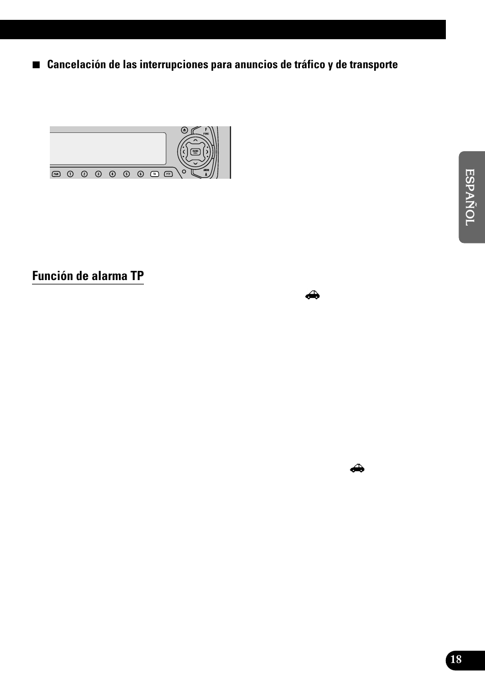 Función de alarma tp | Pioneer GEX-P700DAB User Manual | Page 59 / 124