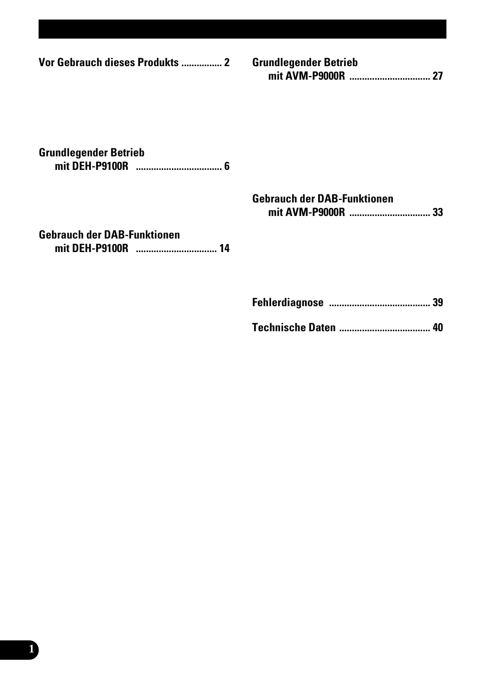 Inhalt | Pioneer GEX-P700DAB User Manual | Page 82 / 124