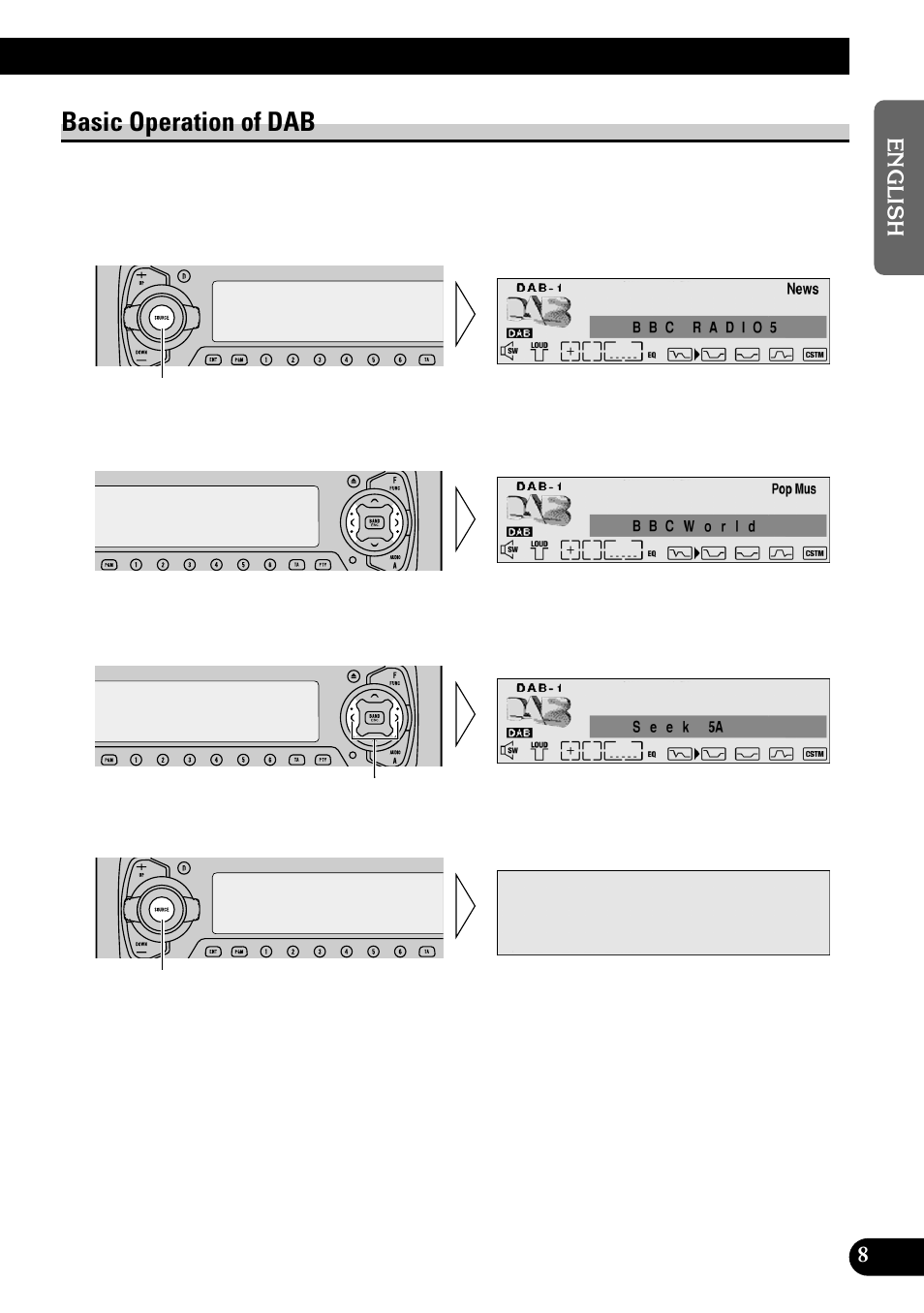 Basic operation of dab | Pioneer GEX-P700DAB User Manual | Page 9 / 124