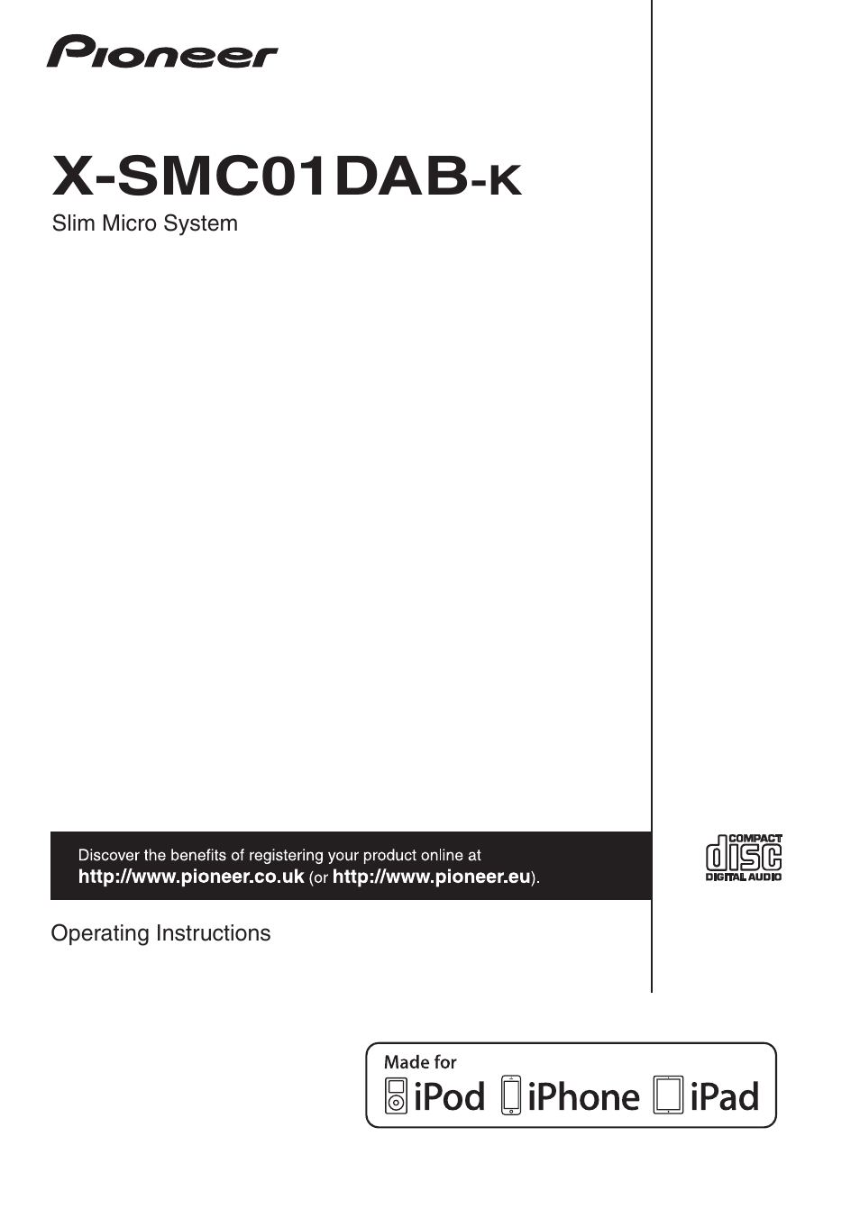 Pioneer X-SMC01DAB-K User Manual | 36 pages