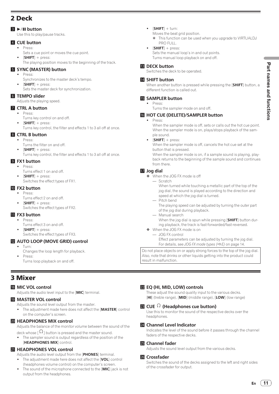 2 deck, 3 mixer, 2 deck 3 mixer | Pioneer DDJ-WeGO2 User Manual | Page 11 / 22