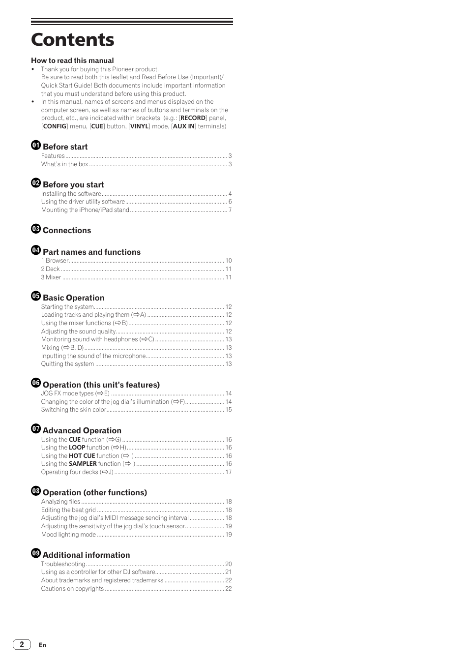 Pioneer DDJ-WeGO2 User Manual | Page 2 / 22