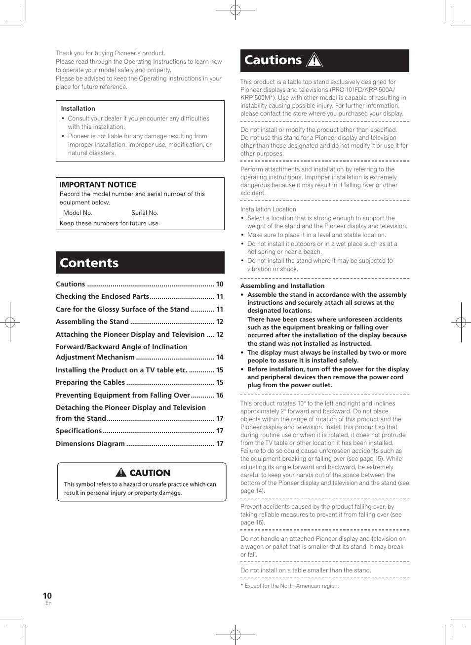 Pioneer KRP-SW01 User Manual | Page 10 / 74