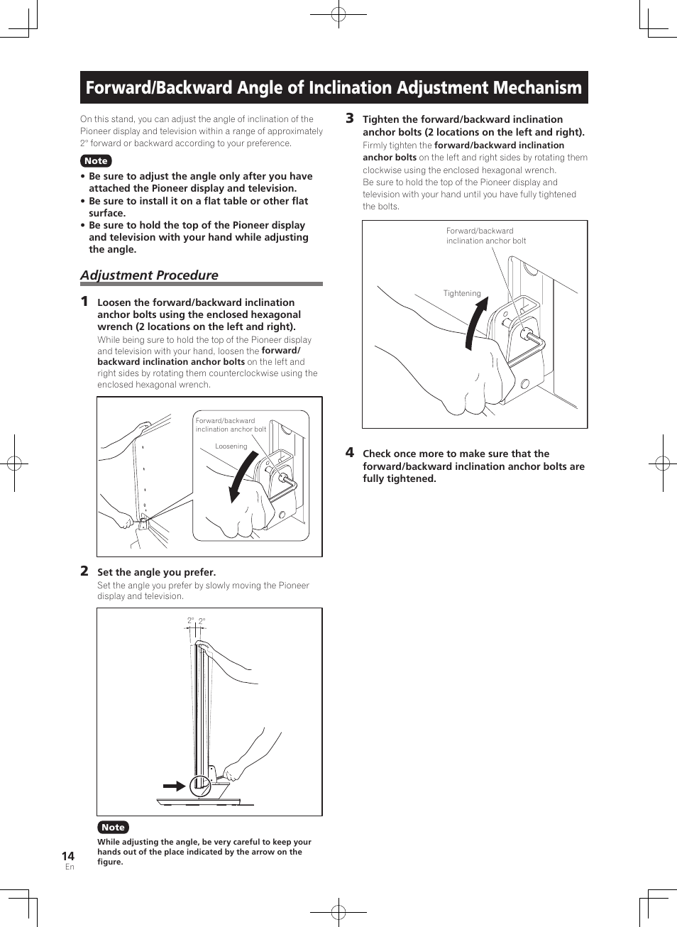 Adjustment procedure | Pioneer KRP-SW01 User Manual | Page 14 / 74