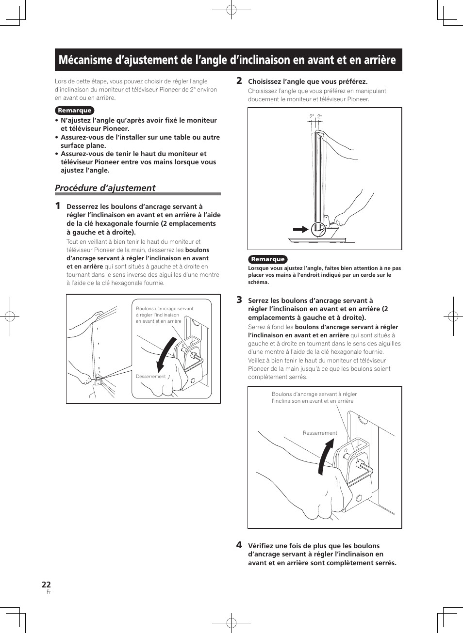 Procédure d’ajustement | Pioneer KRP-SW01 User Manual | Page 22 / 74