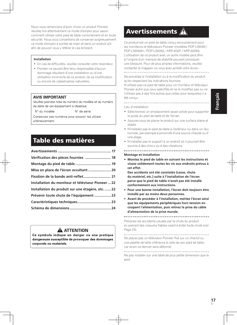 Pioneer PDK-TS35A User Manual | Page 17 / 73