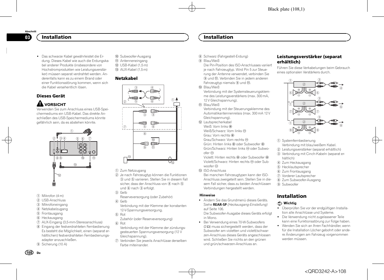 Installation | Pioneer MVH-X560BT User Manual | Page 108 / 164