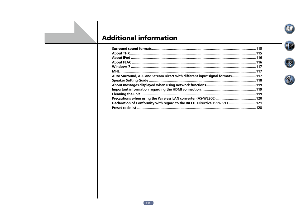 14 additional information, Additional information | Pioneer SC-LX76-K User Manual | Page 114 / 133