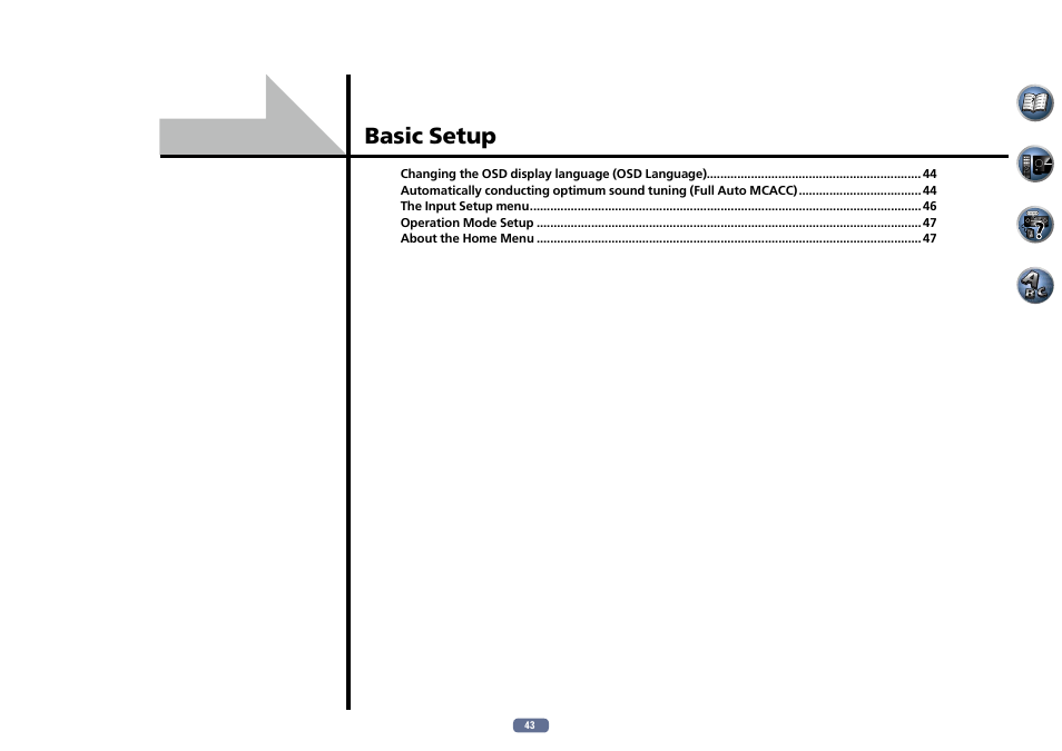 04 basic setup, Basic setup | Pioneer SC-LX76-K User Manual | Page 43 / 133