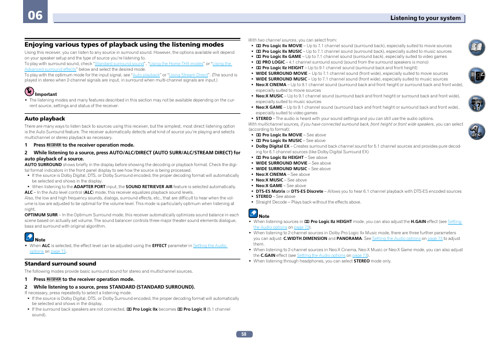 Pioneer SC-LX76-K User Manual | Page 58 / 133