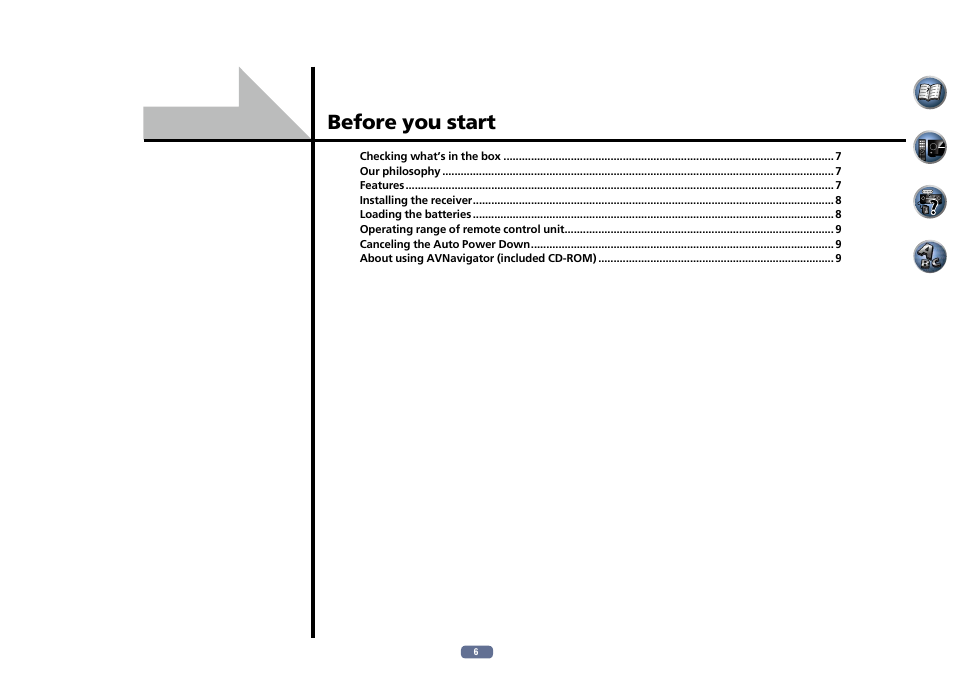 01 before you start, Before you start | Pioneer SC-LX76-K User Manual | Page 6 / 133