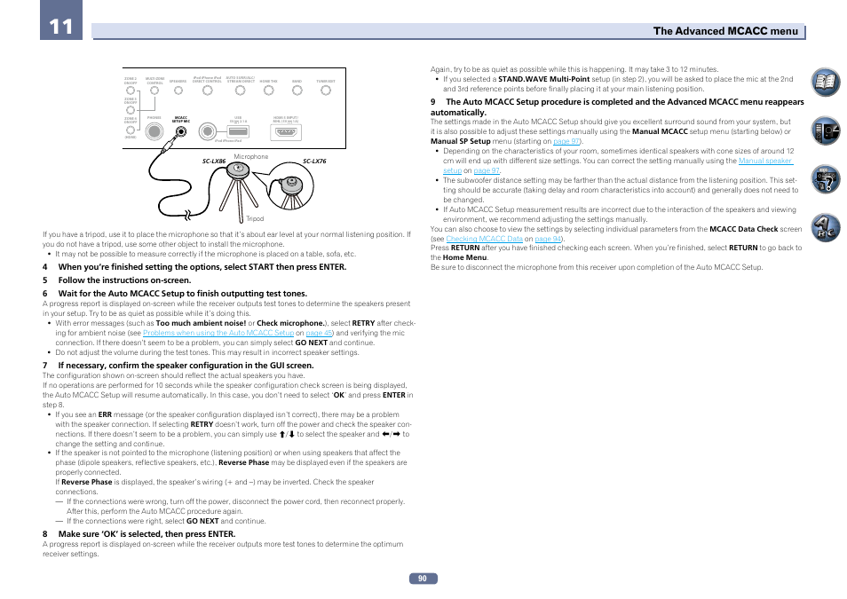 The advanced mcacc menu | Pioneer SC-LX76-K User Manual | Page 90 / 133