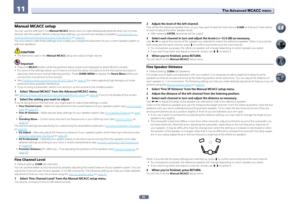 Manual mcacc setup | Pioneer SC-LX76-K User Manual | Page 91 / 133