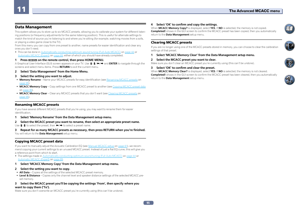 Data management | Pioneer SC-LX76-K User Manual | Page 95 / 133