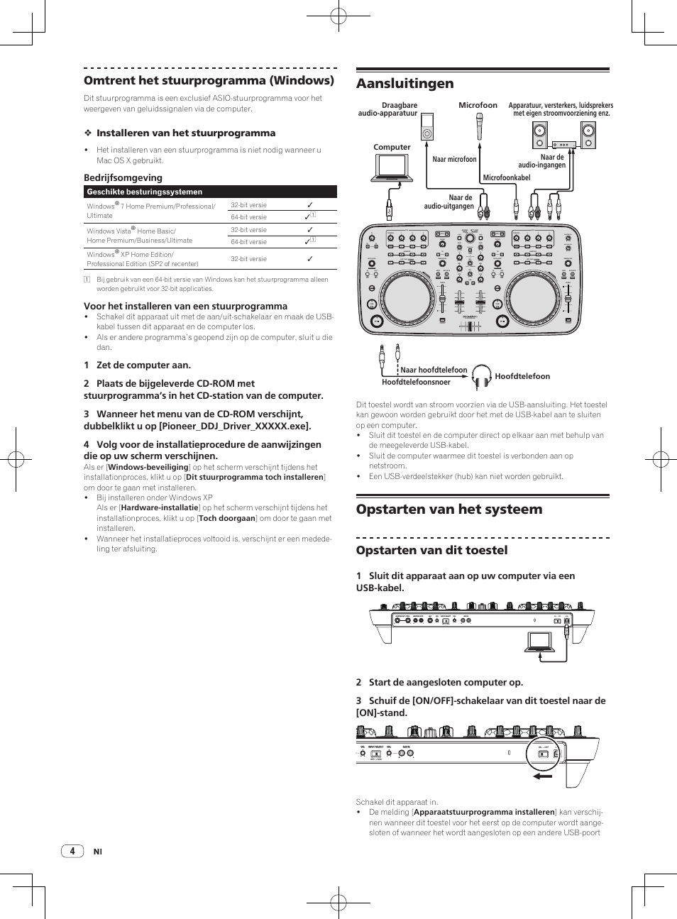 Aansluitingen, Opstarten van het systeem, Omtrent het stuurprogramma (windows) | Opstarten van dit toestel, Move grid shift move grid rec, Function tree fld open, Push, Dj controller, Sea rc h, Deck load | Pioneer DDJ-ERGO-V User Manual | Page 28 / 64