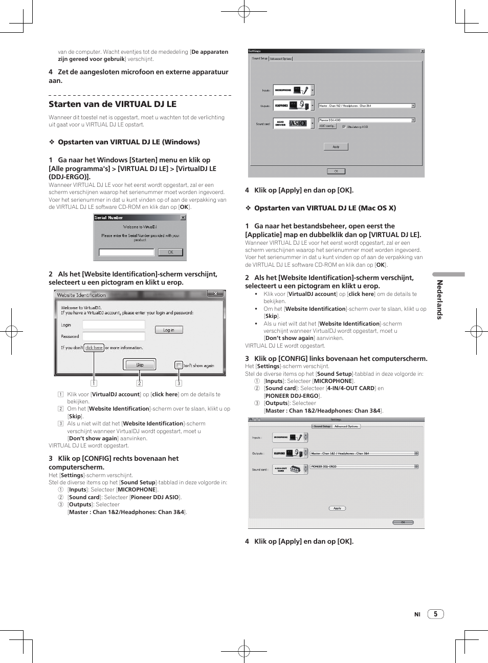 Starten van de virtual dj le | Pioneer DDJ-ERGO-V User Manual | Page 29 / 64