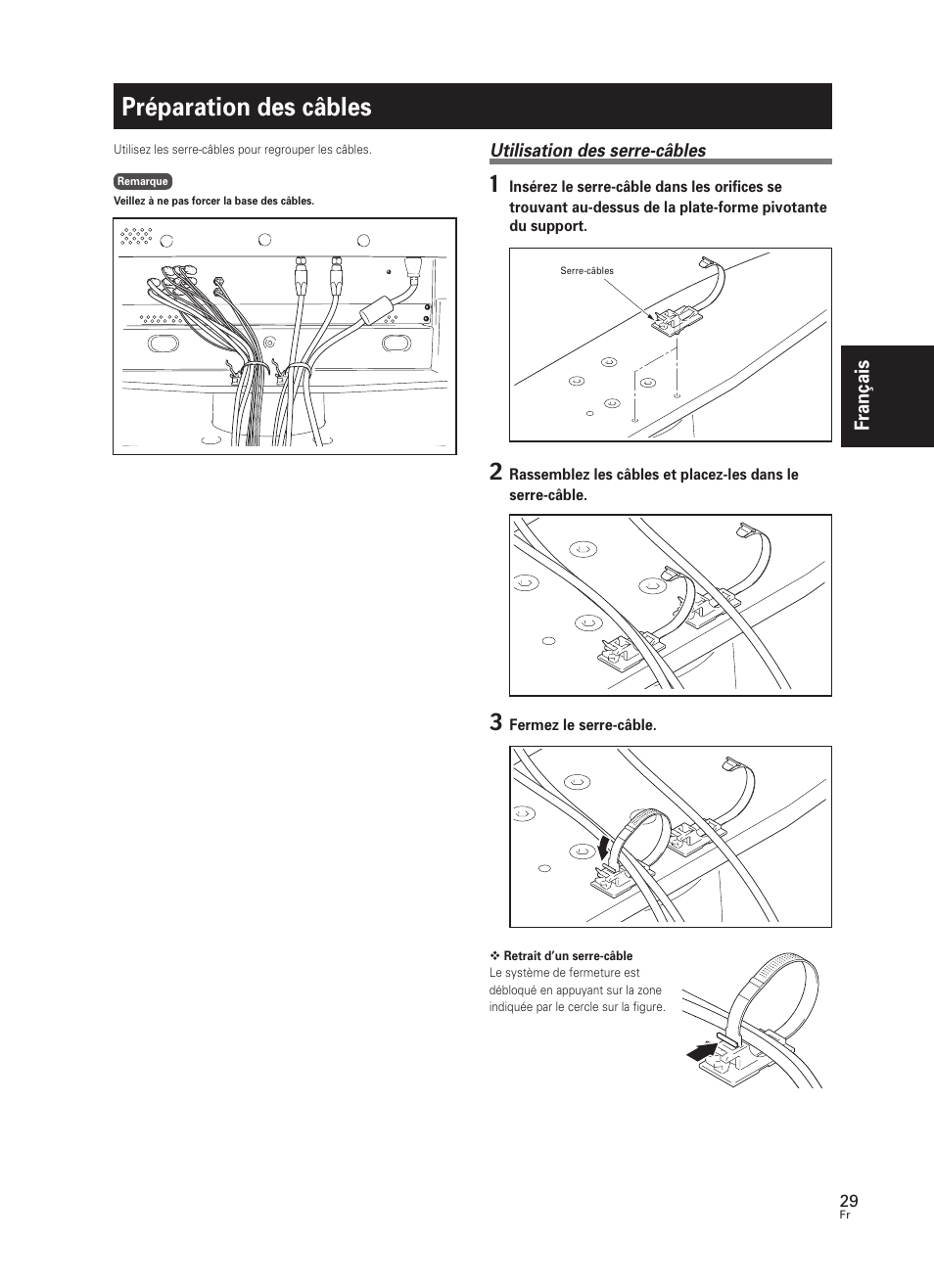 Préparation des câbles | Pioneer PDK-TS25 User Manual | Page 29 / 89