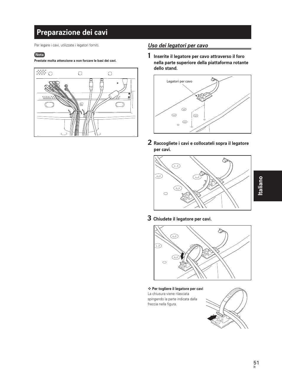 Preparazione dei cavi | Pioneer PDK-TS25 User Manual | Page 51 / 89