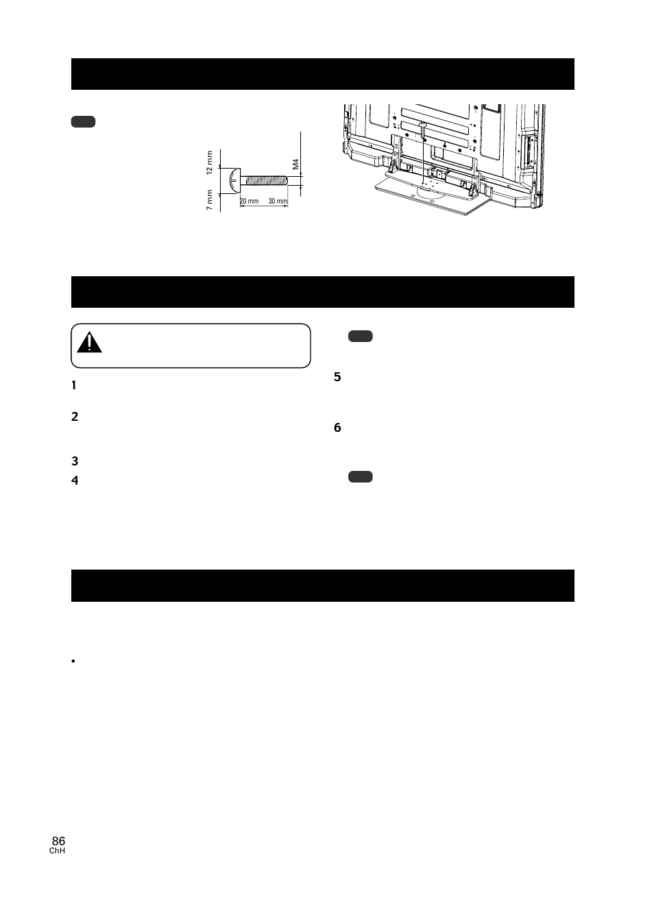 固定前方的旋轉, 從支架拆卸電漿顯示器 | Pioneer PDK-TS25 User Manual | Page 86 / 89