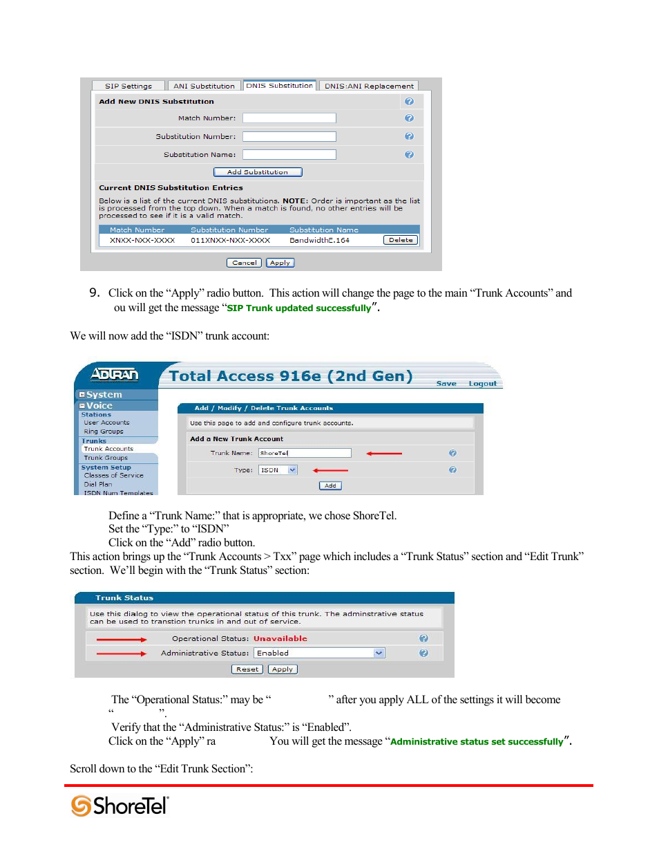 ADTRAN 220T1 User Manual | Page 23 / 32