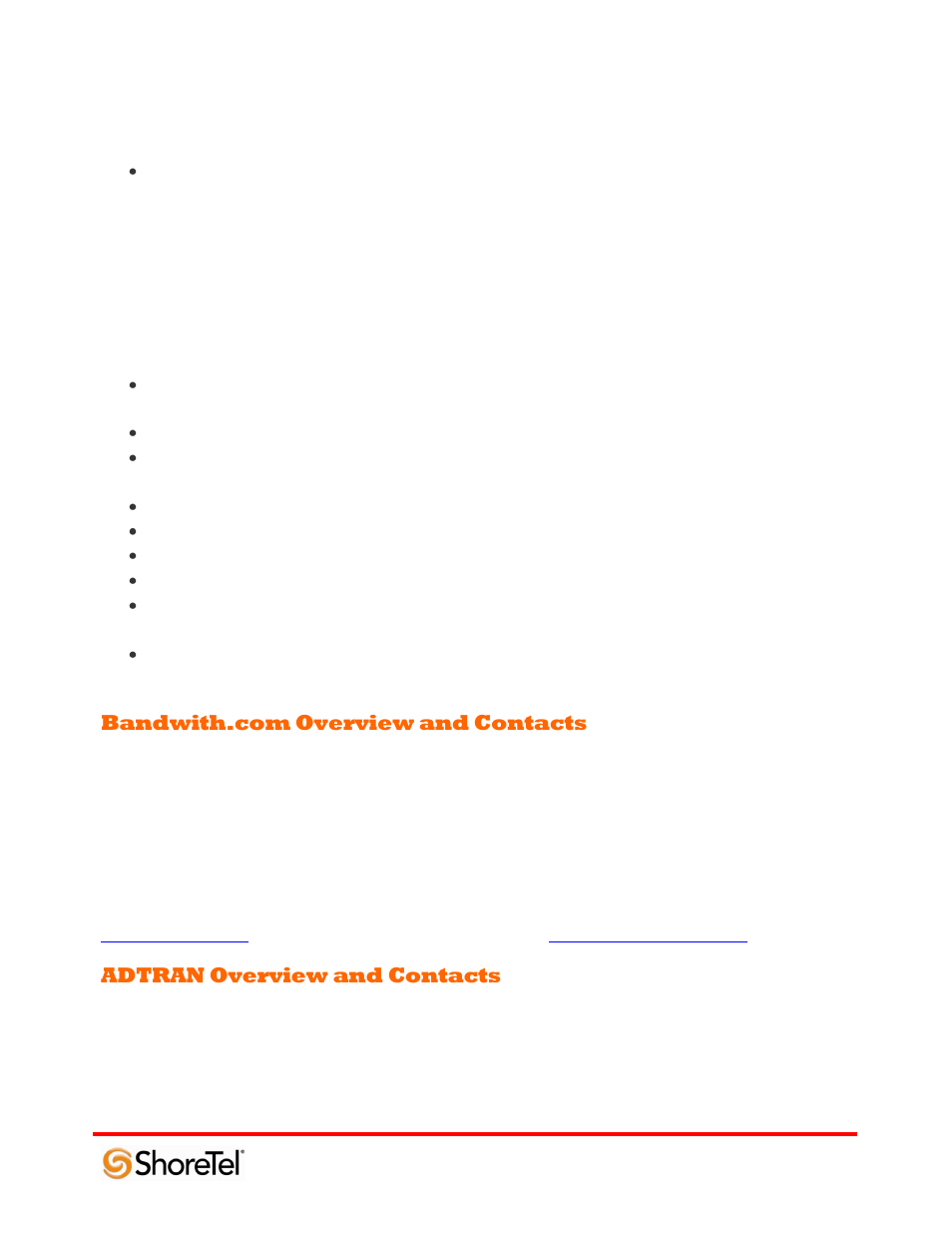 Bandwith.com overview and contacts, Adtran overview and contacts | ADTRAN 220T1 User Manual | Page 3 / 32