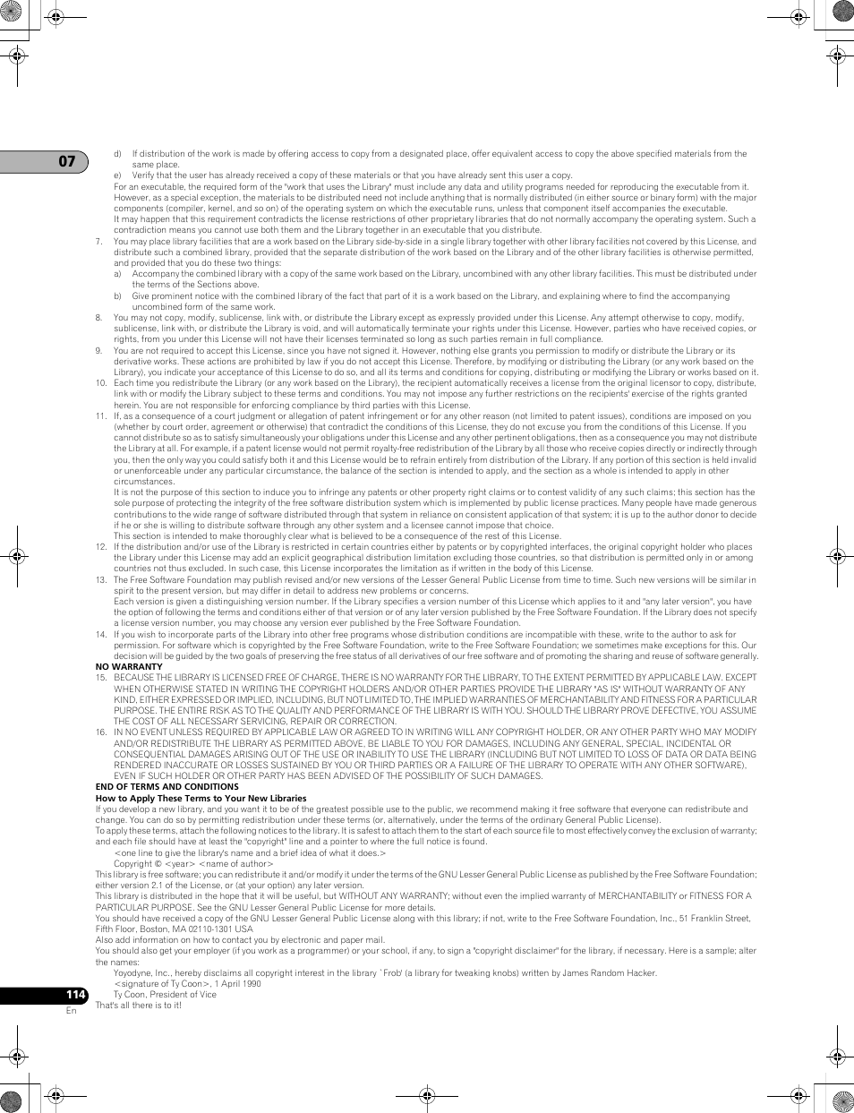 Pioneer LX01BD User Manual | Page 114 / 116