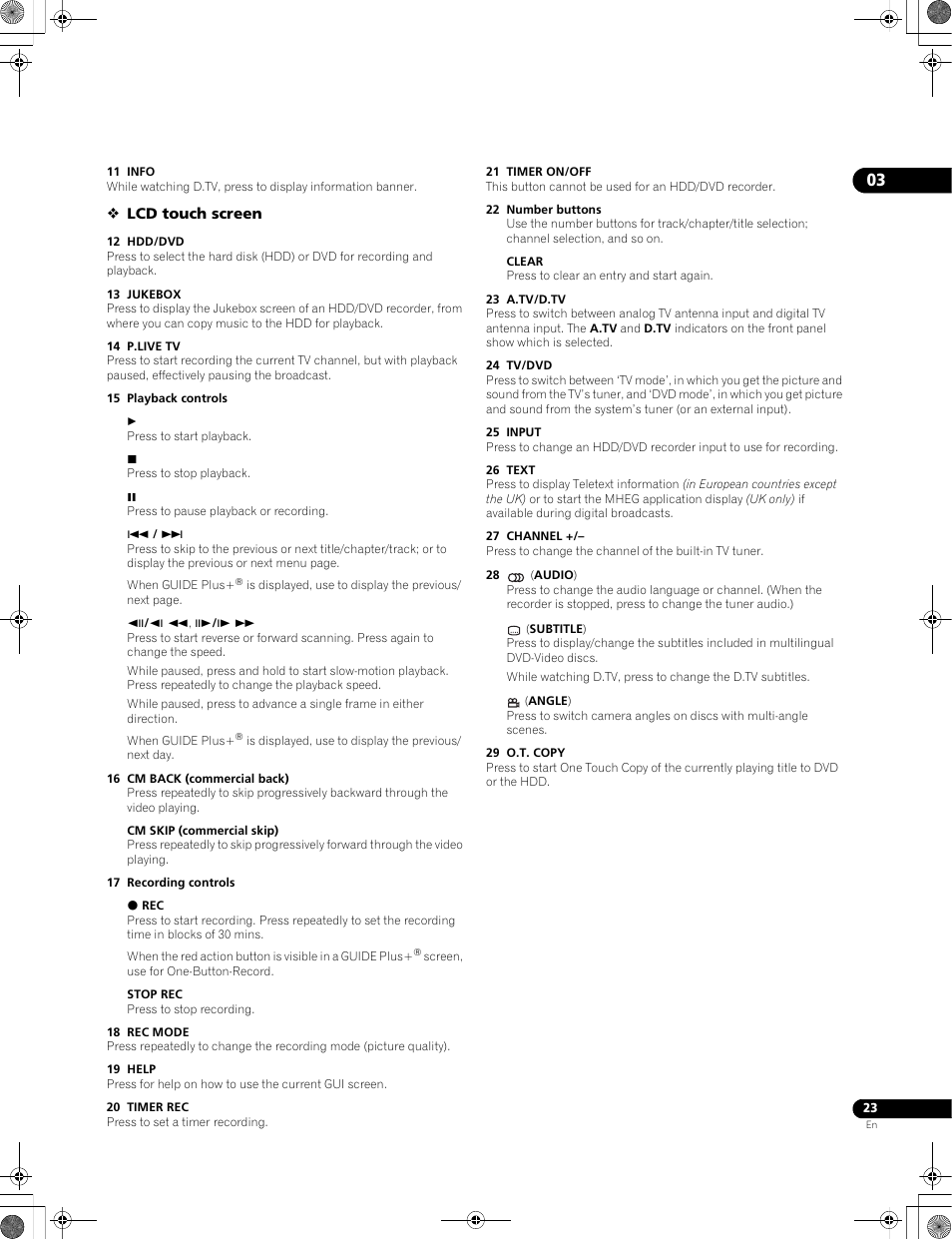 Pioneer LX01BD User Manual | Page 23 / 116