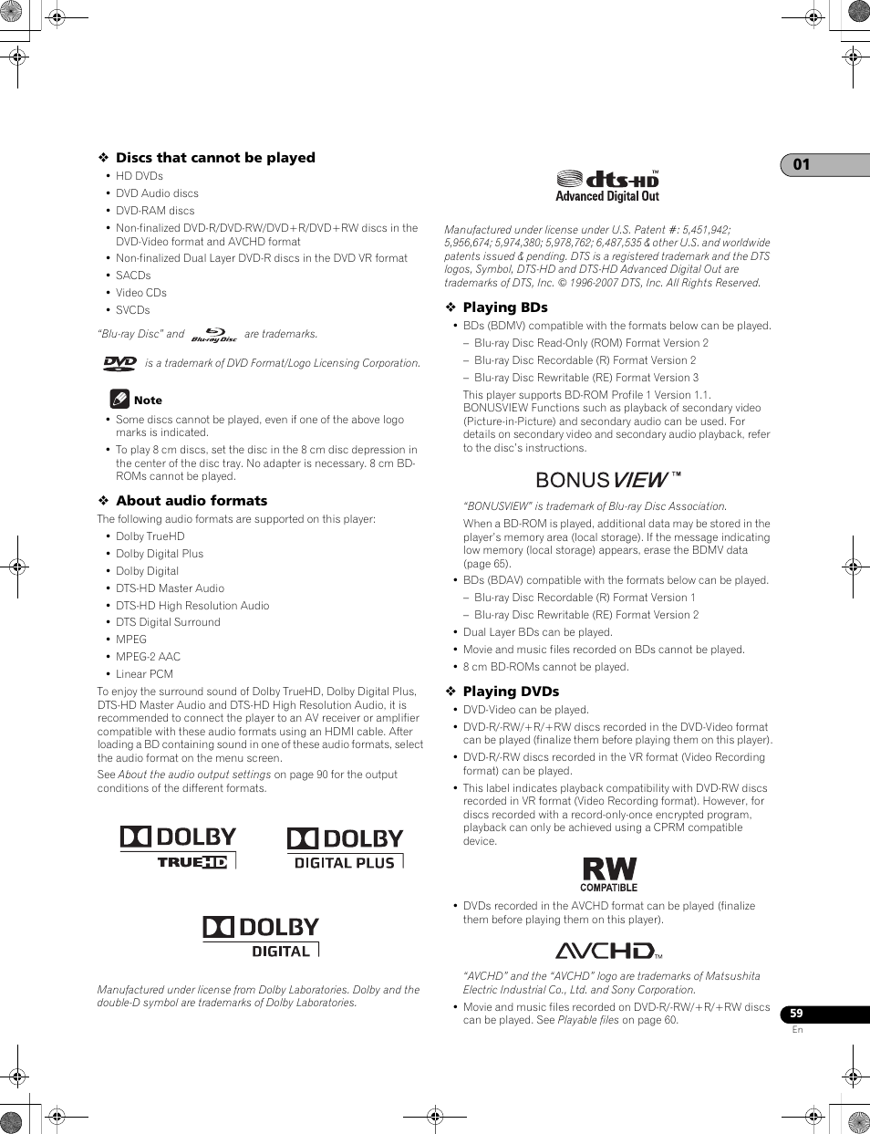 Pioneer LX01BD User Manual | Page 59 / 116