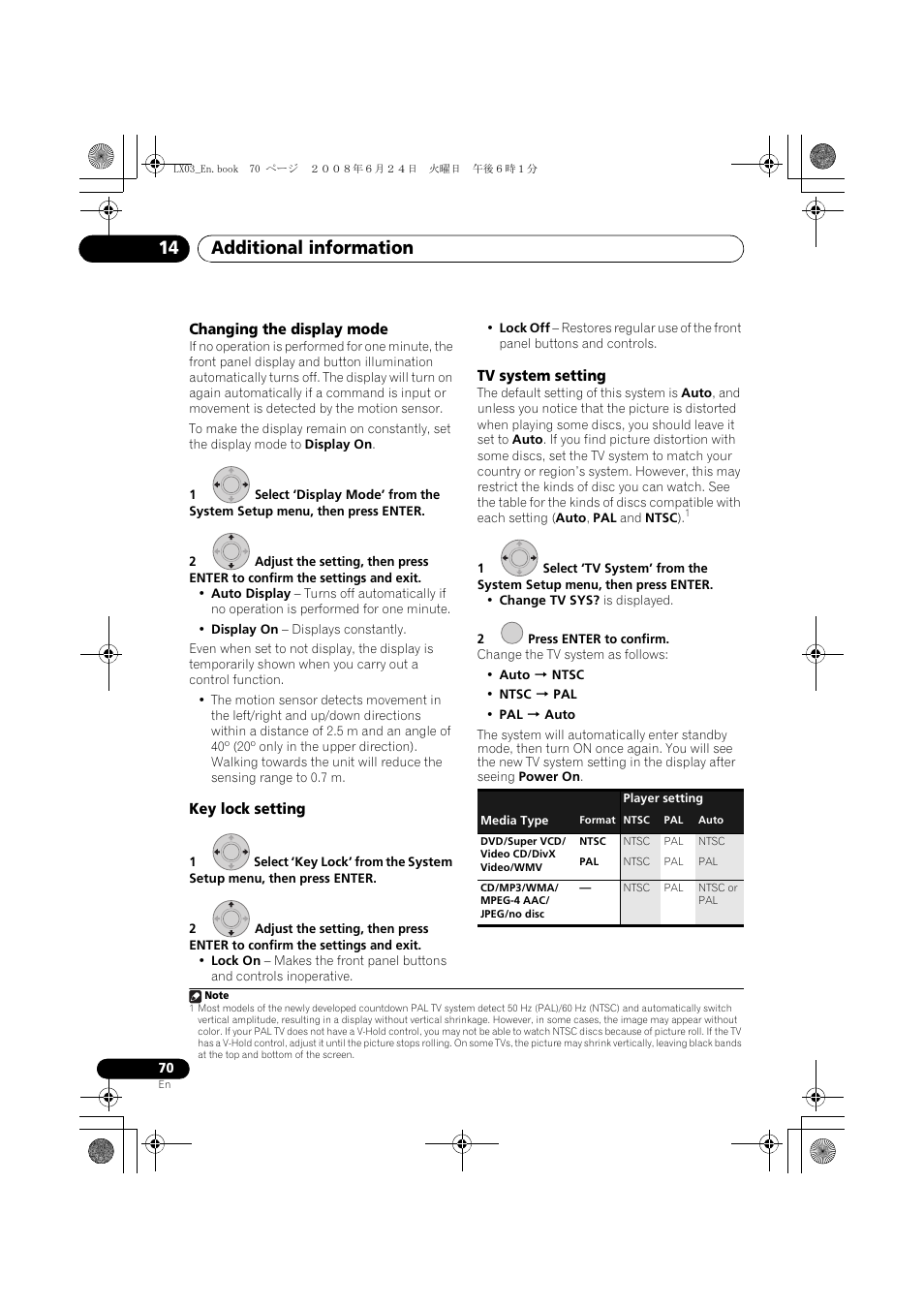 Additional information 14 | Pioneer LX03 User Manual | Page 70 / 88