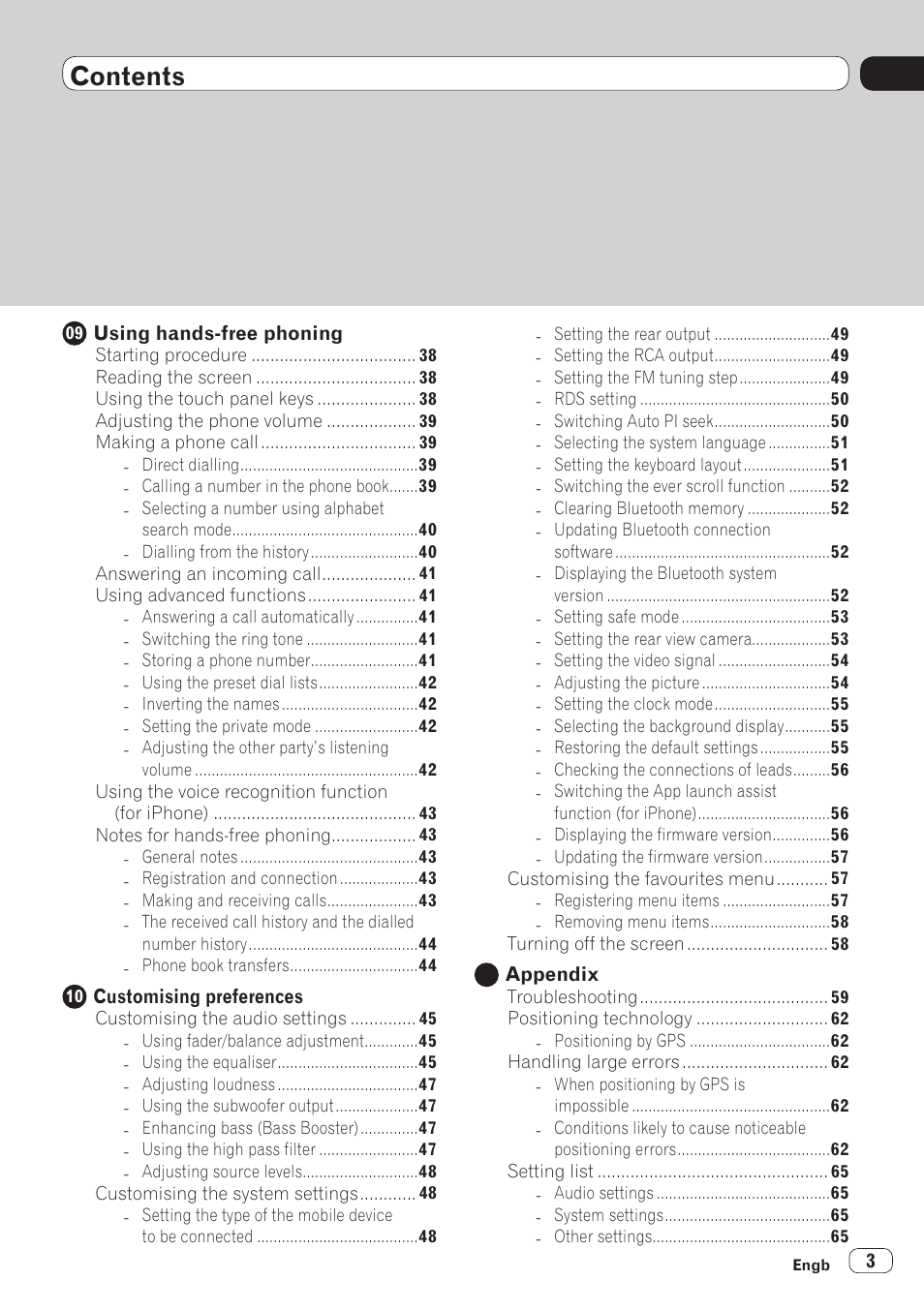 Pioneer SPH-DA110 User Manual | Page 3 / 66