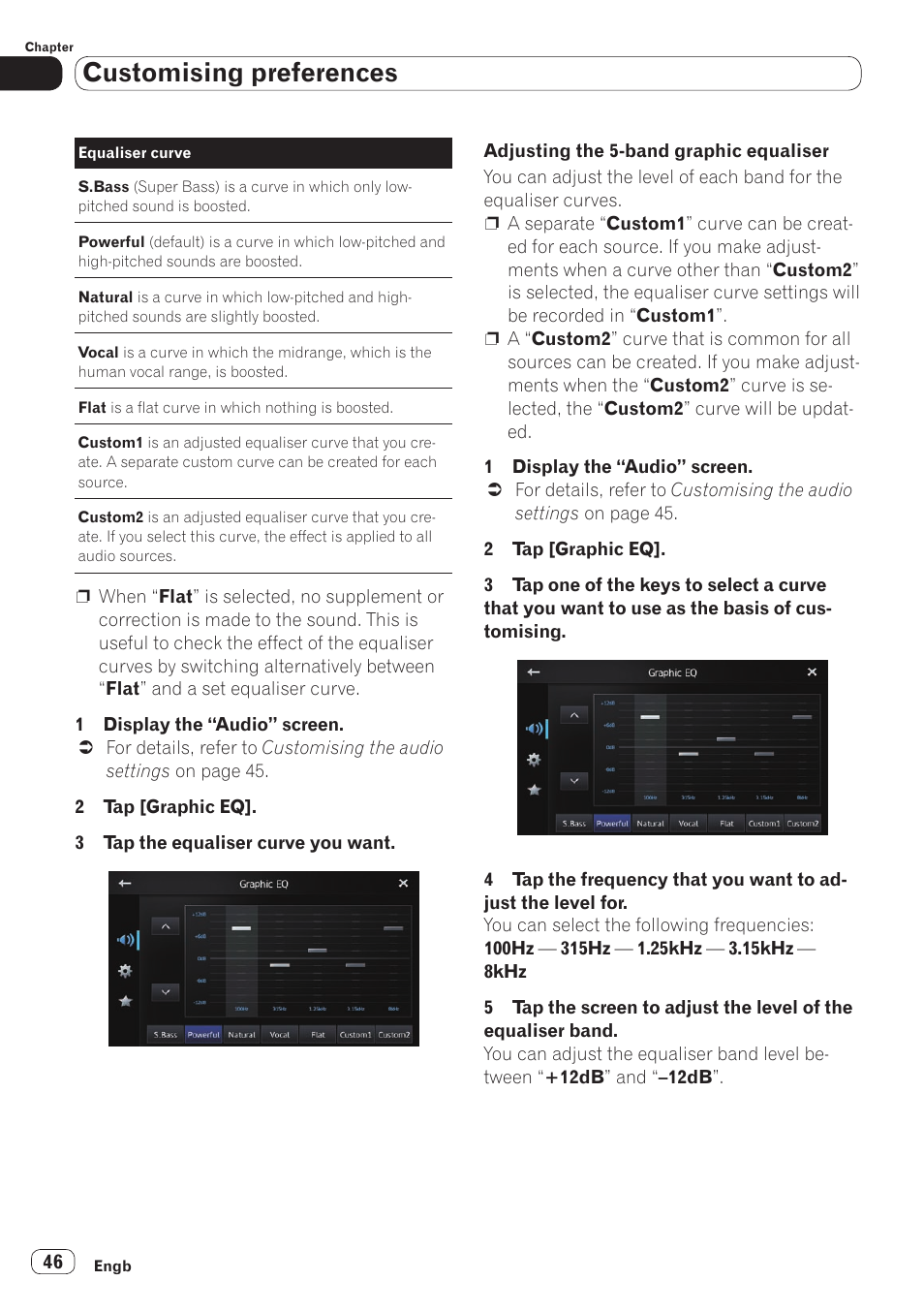 Customising preferences | Pioneer SPH-DA110 User Manual | Page 46 / 66