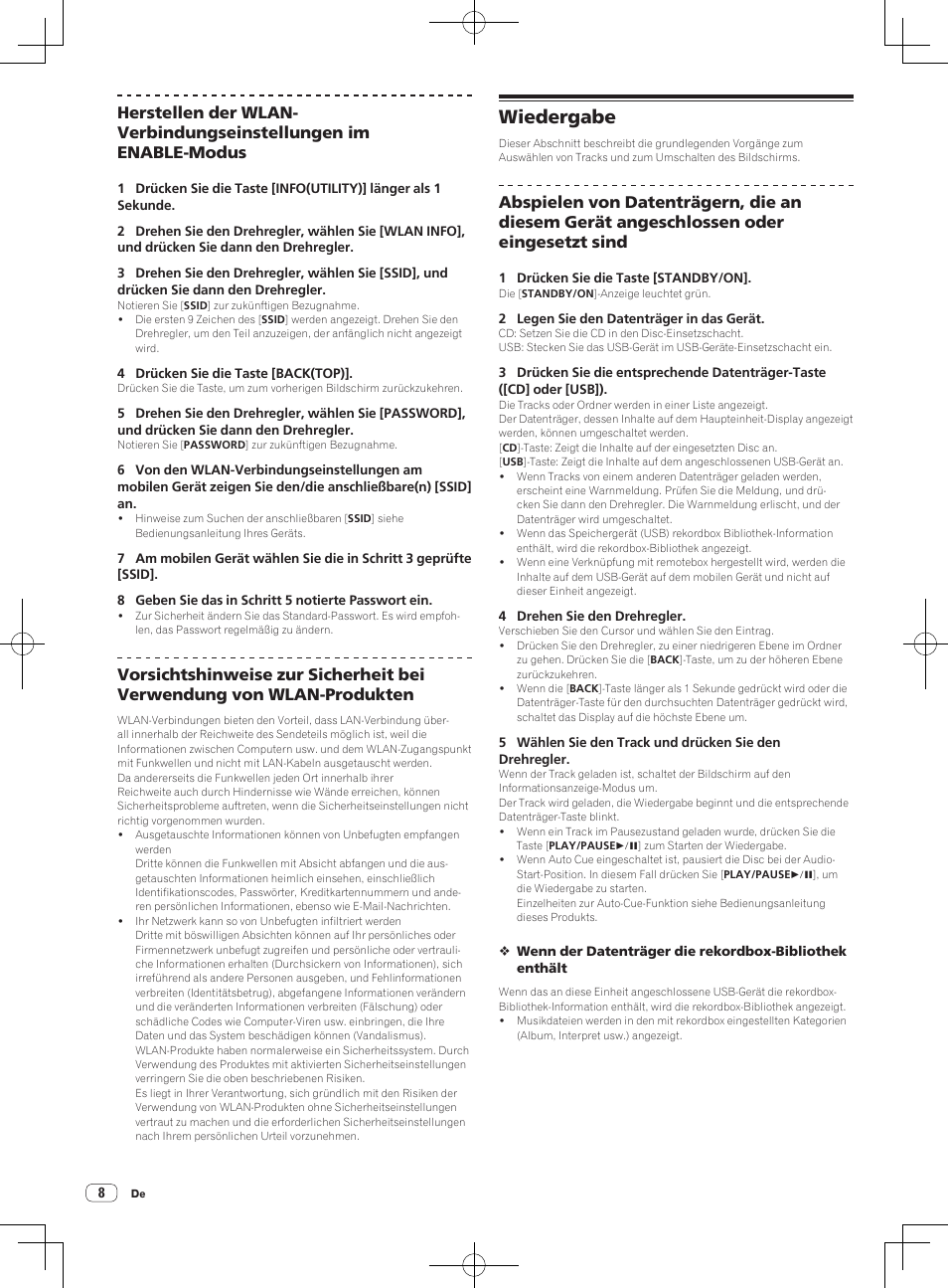 Wiedergabe | Pioneer XDJ-R1 User Manual | Page 28 / 84