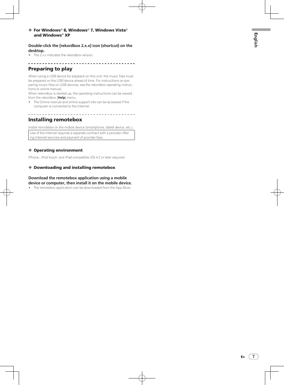 Preparing to play, Installing remotebox | Pioneer XDJ-R1 User Manual | Page 7 / 84