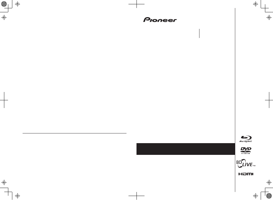 Pioneer BDP-120 User Manual | 59 pages