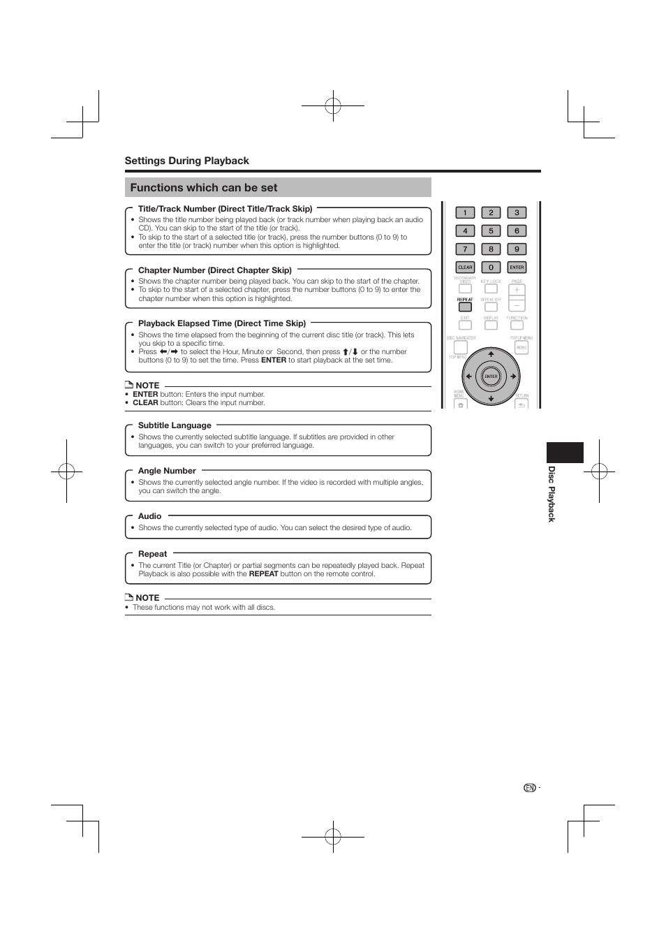 Functions which can be set | Pioneer BDP-120 User Manual | Page 37 / 59