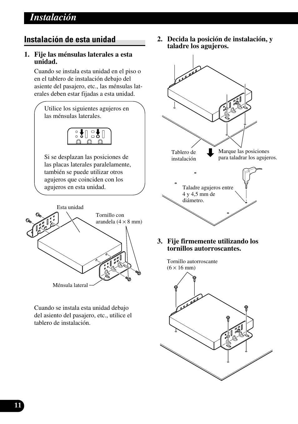 Instalación de esta unidad, Instalación | Pioneer AVG-VDP1 User Manual | Page 26 / 86