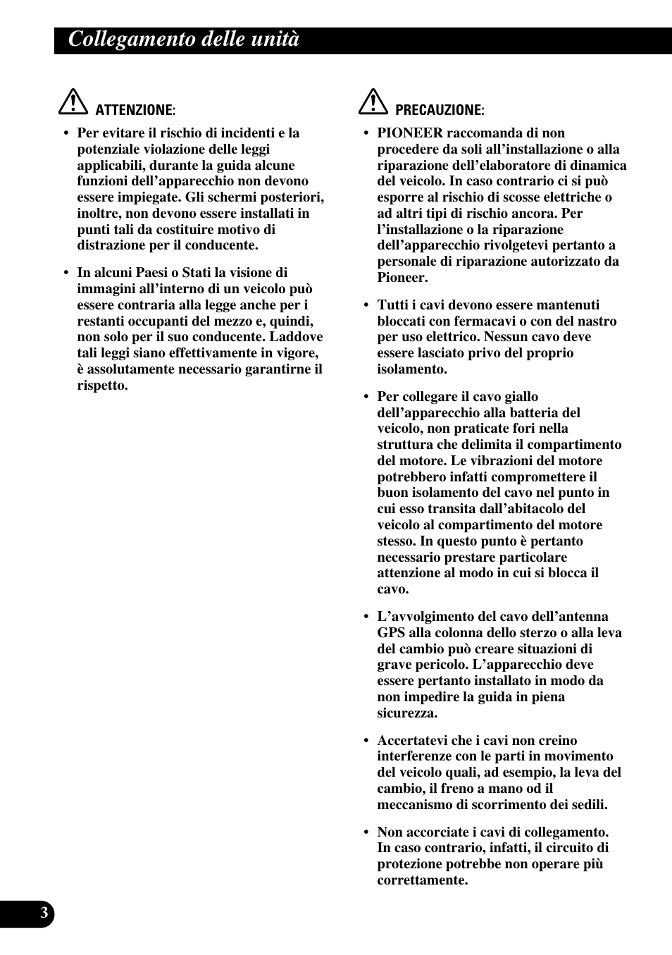 Collegamento delle unità | Pioneer AVG-VDP1 User Manual | Page 60 / 86