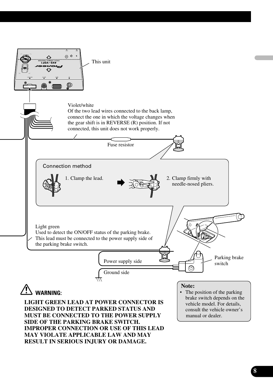 Pioneer AVG-VDP1 User Manual | Page 9 / 86