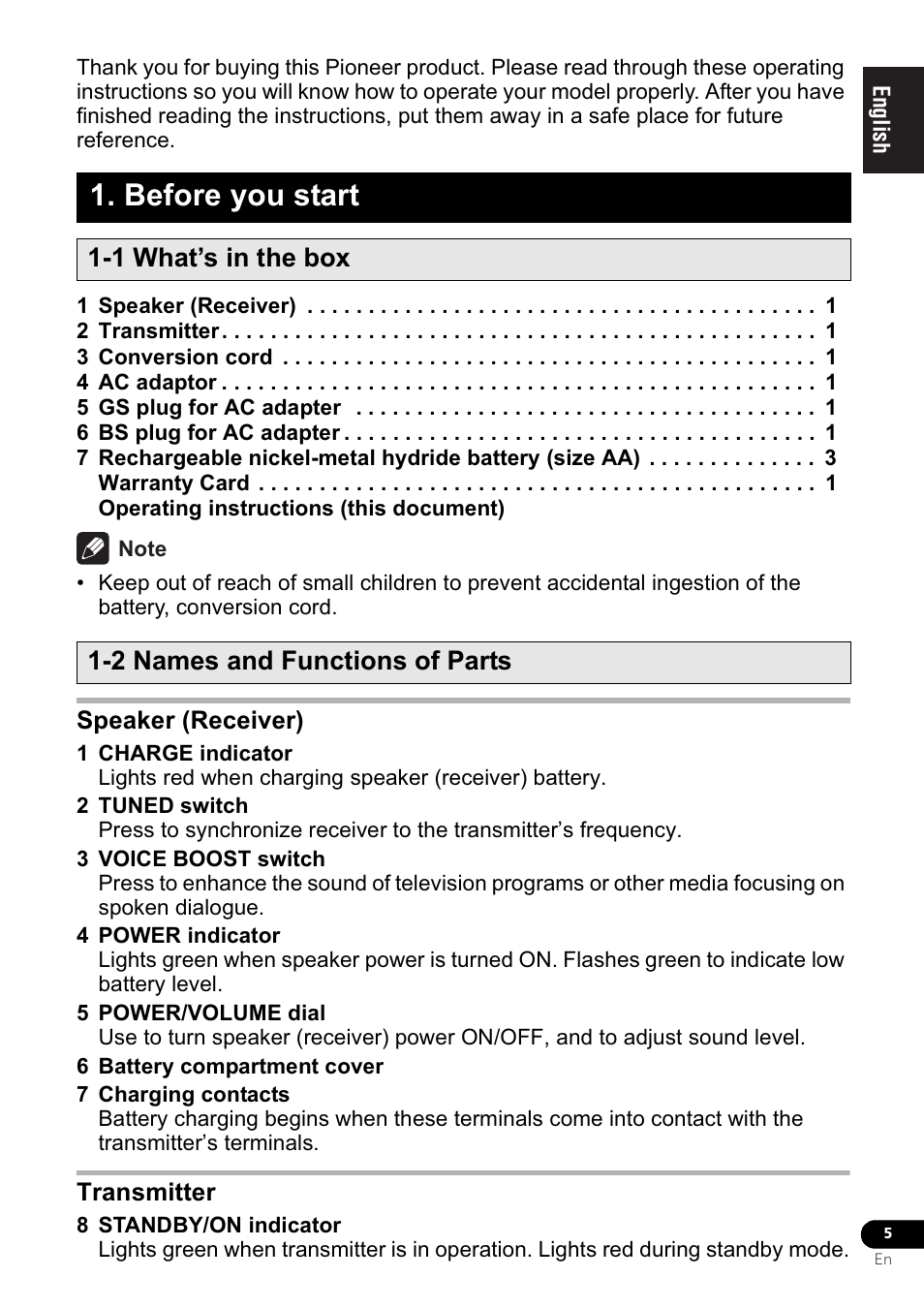 Before you start | Pioneer VMS-550 User Manual | Page 11 / 92
